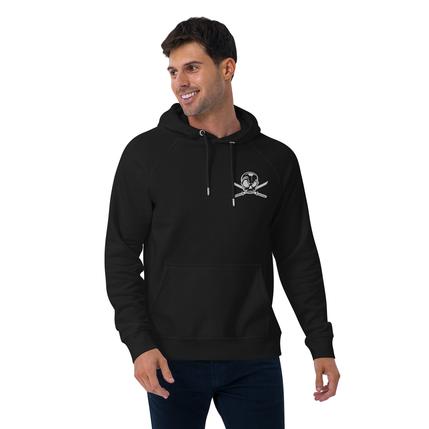 Grym Jolly Roger Unisex eco raglan hoodie