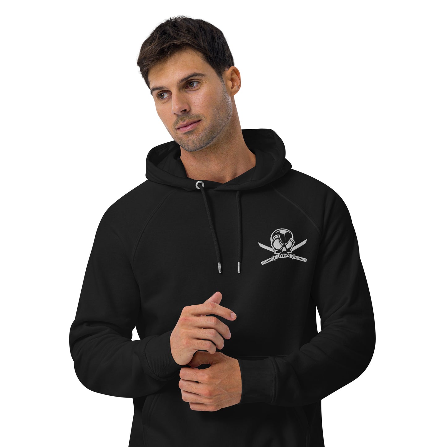 Grym Jolly Roger Unisex eco raglan hoodie