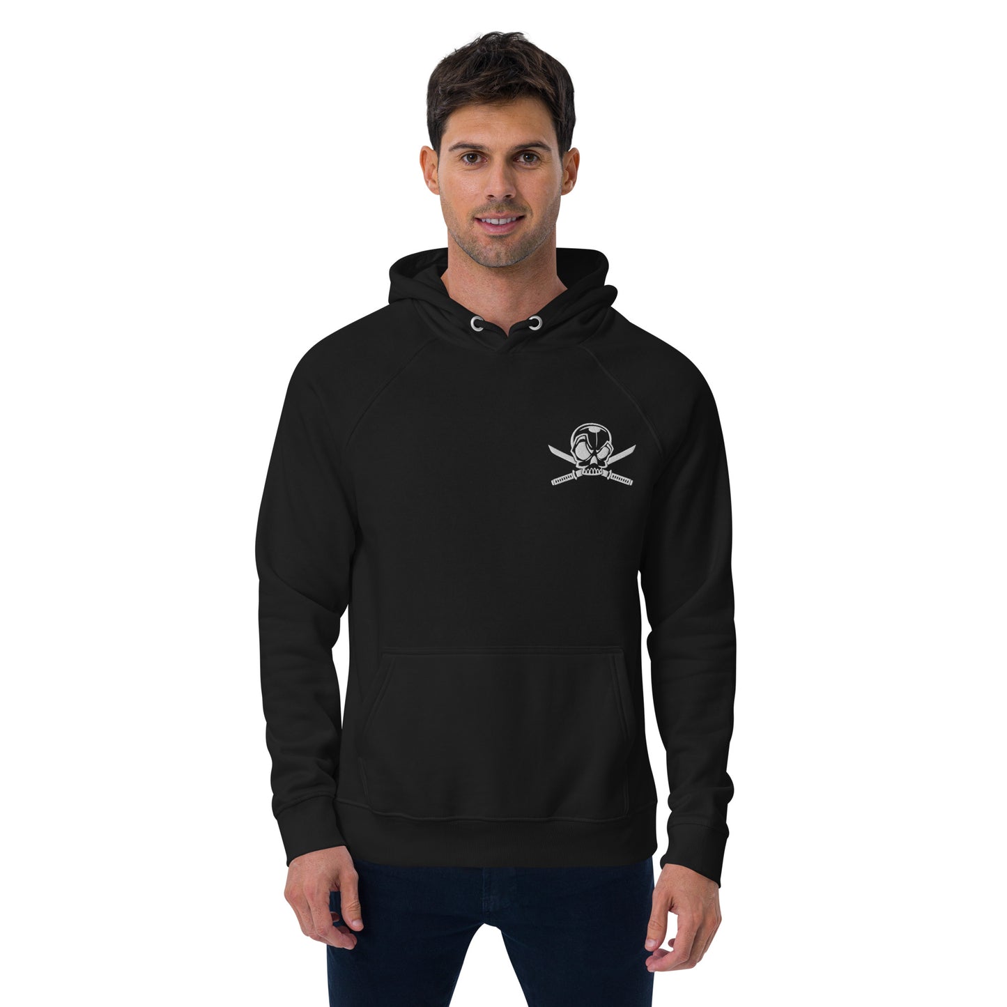 Grym Jolly Roger Unisex eco raglan hoodie