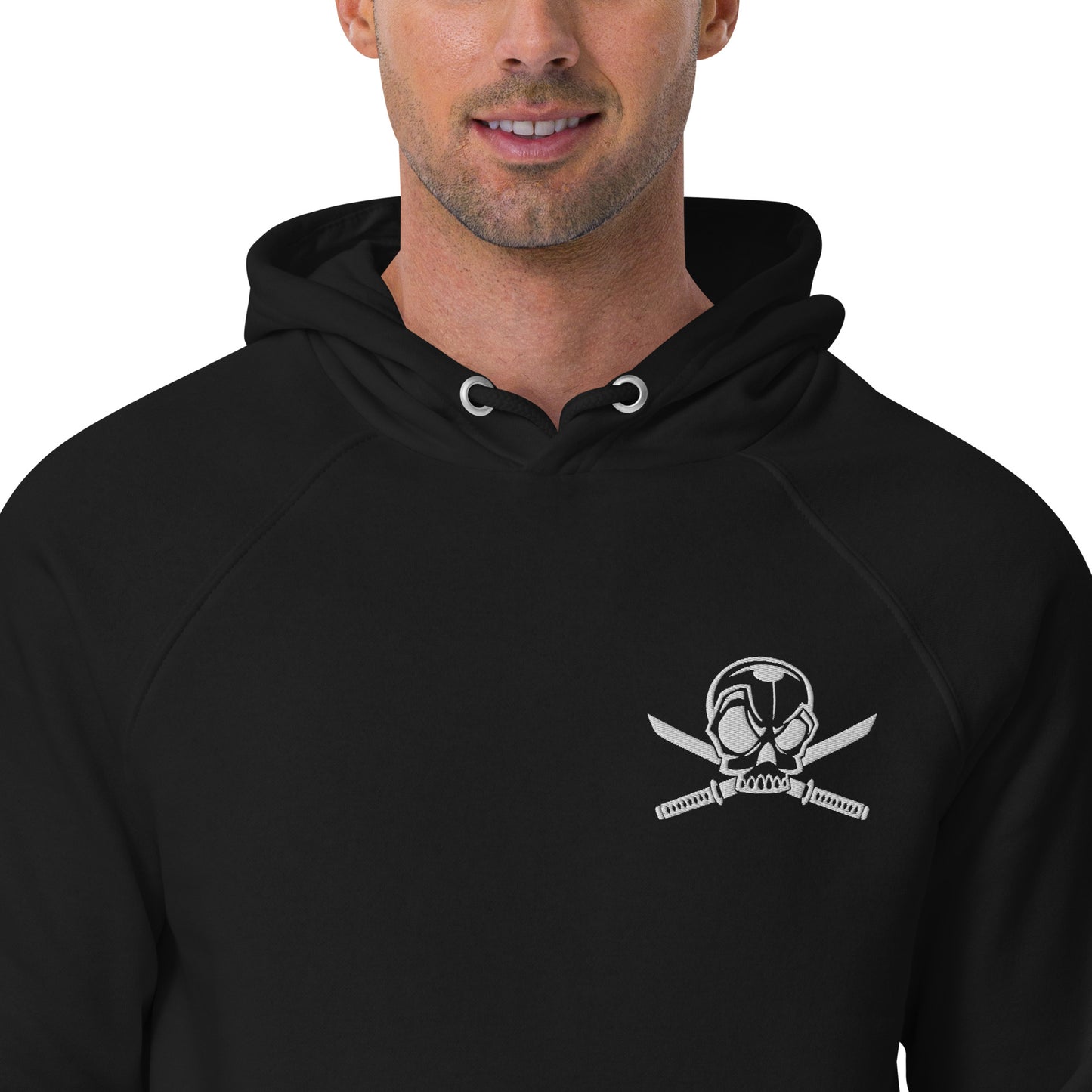 Grym Jolly Roger Unisex eco raglan hoodie