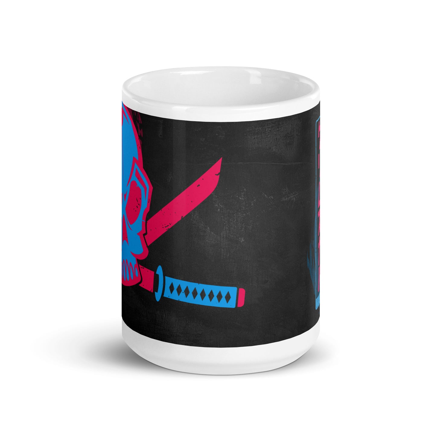 GrymSkull White glossy mug