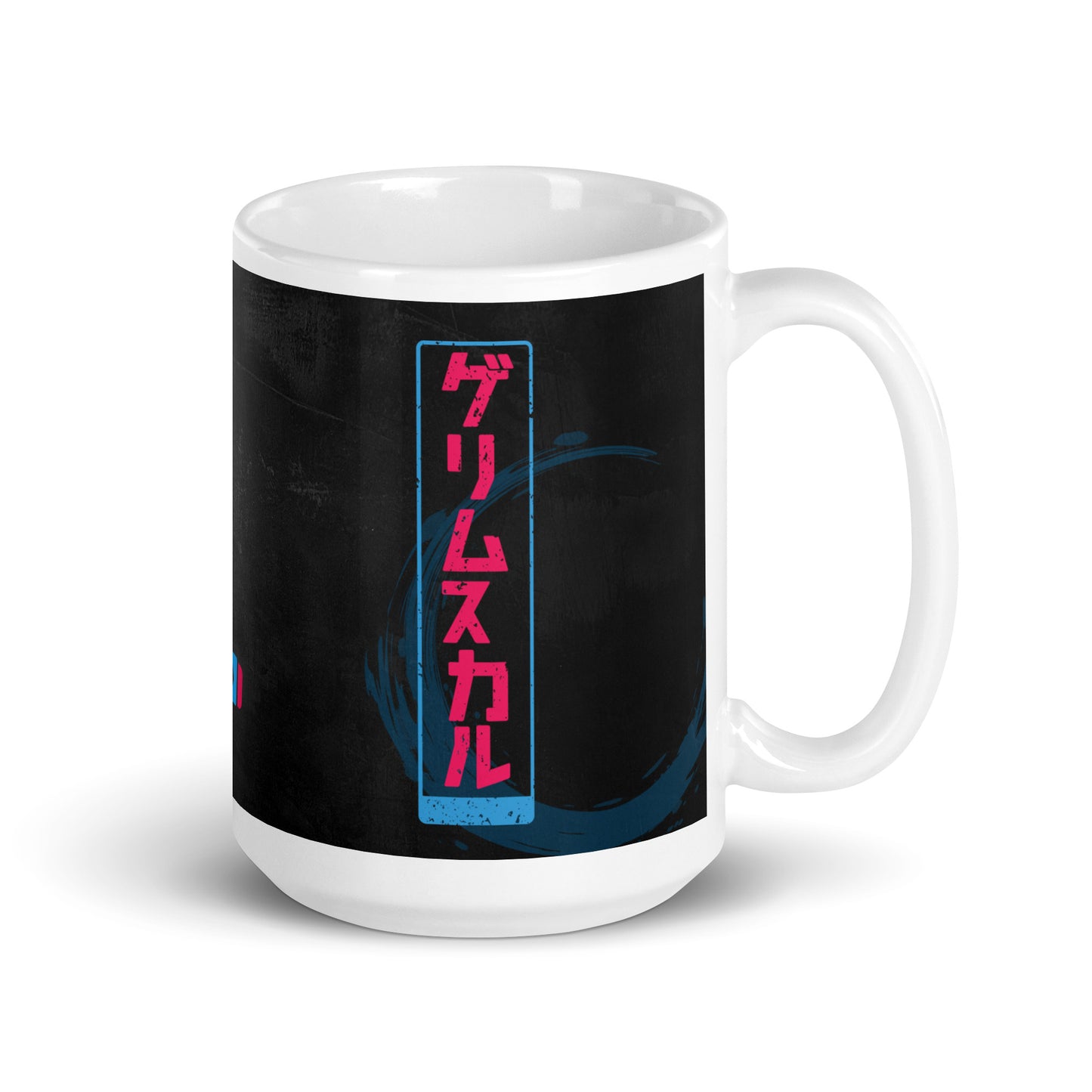 GrymSkull White glossy mug