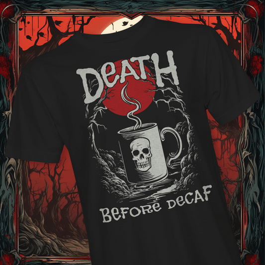 Death Before Decaf #2 Unisex Short Sleeve T-shirt