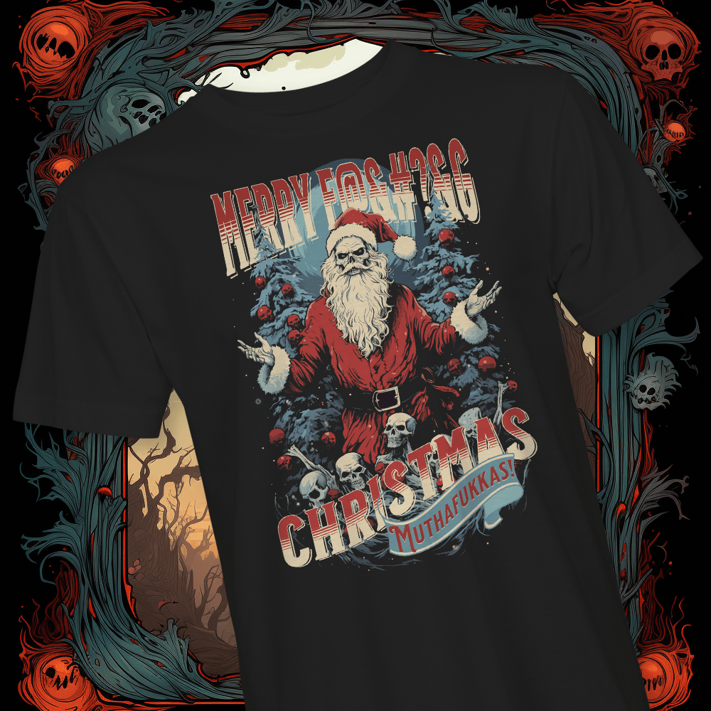 Merry F@&#?&G Xmas Unisex Short Sleeve T-shirt