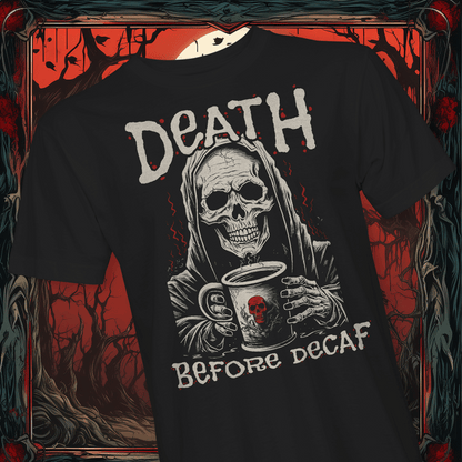 Death Before Decaf #1 Unisex Short Sleeve T-shirt