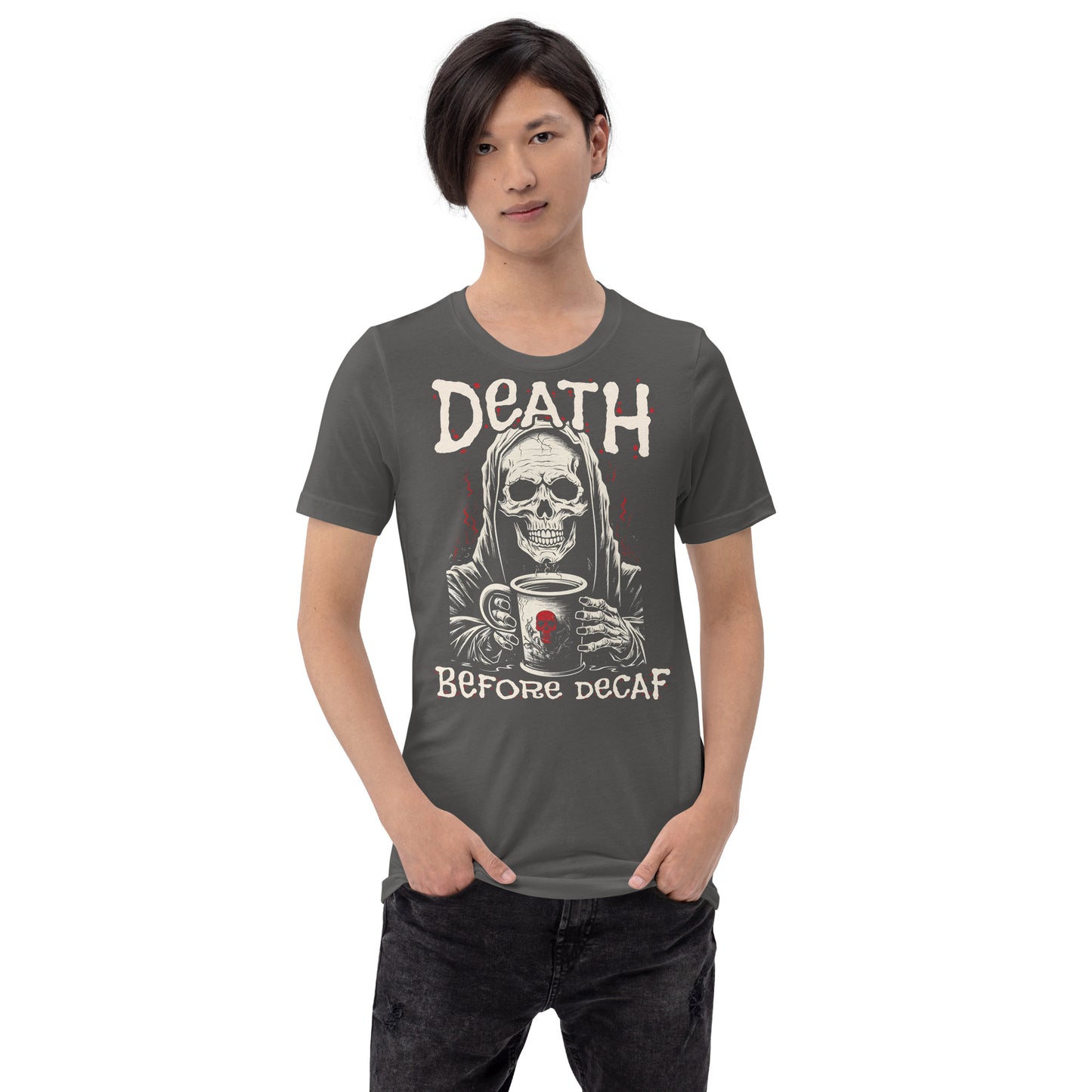 Death Before Decaf #1 Unisex Short Sleeve T-shirt