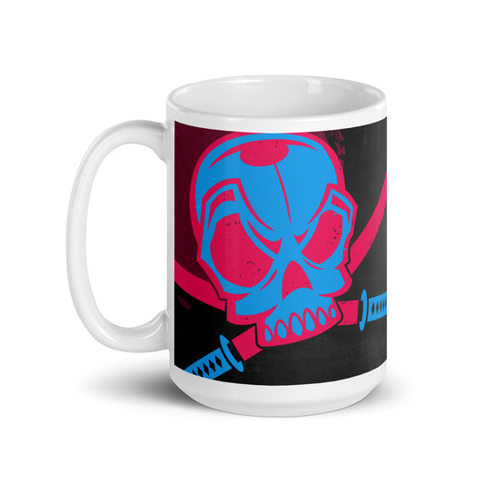 GrymSkull White glossy mug